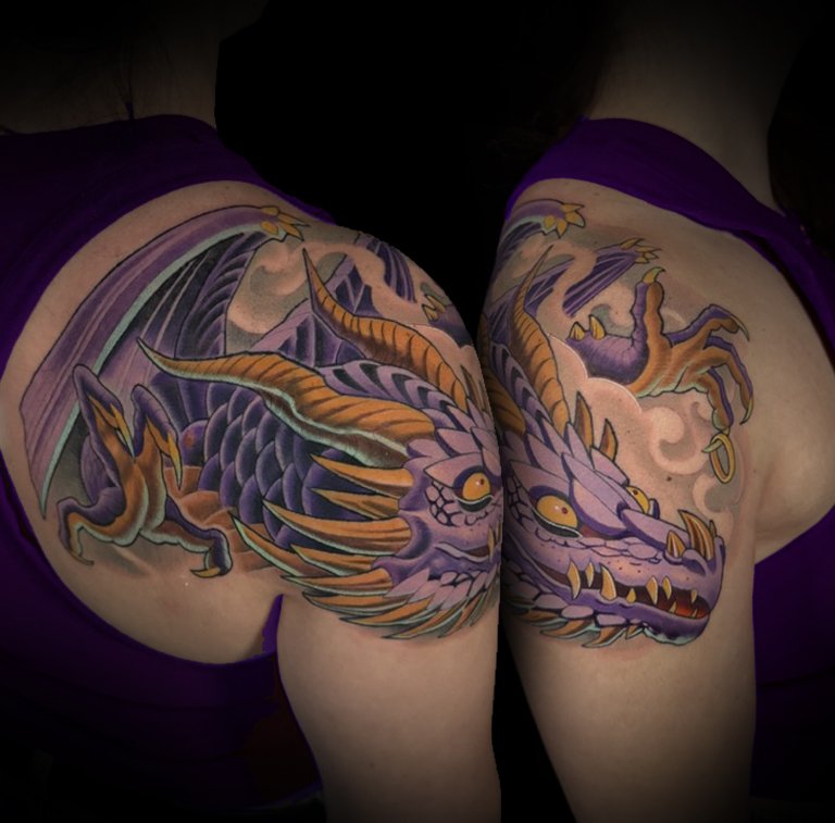 Purple Dragon Tattoo