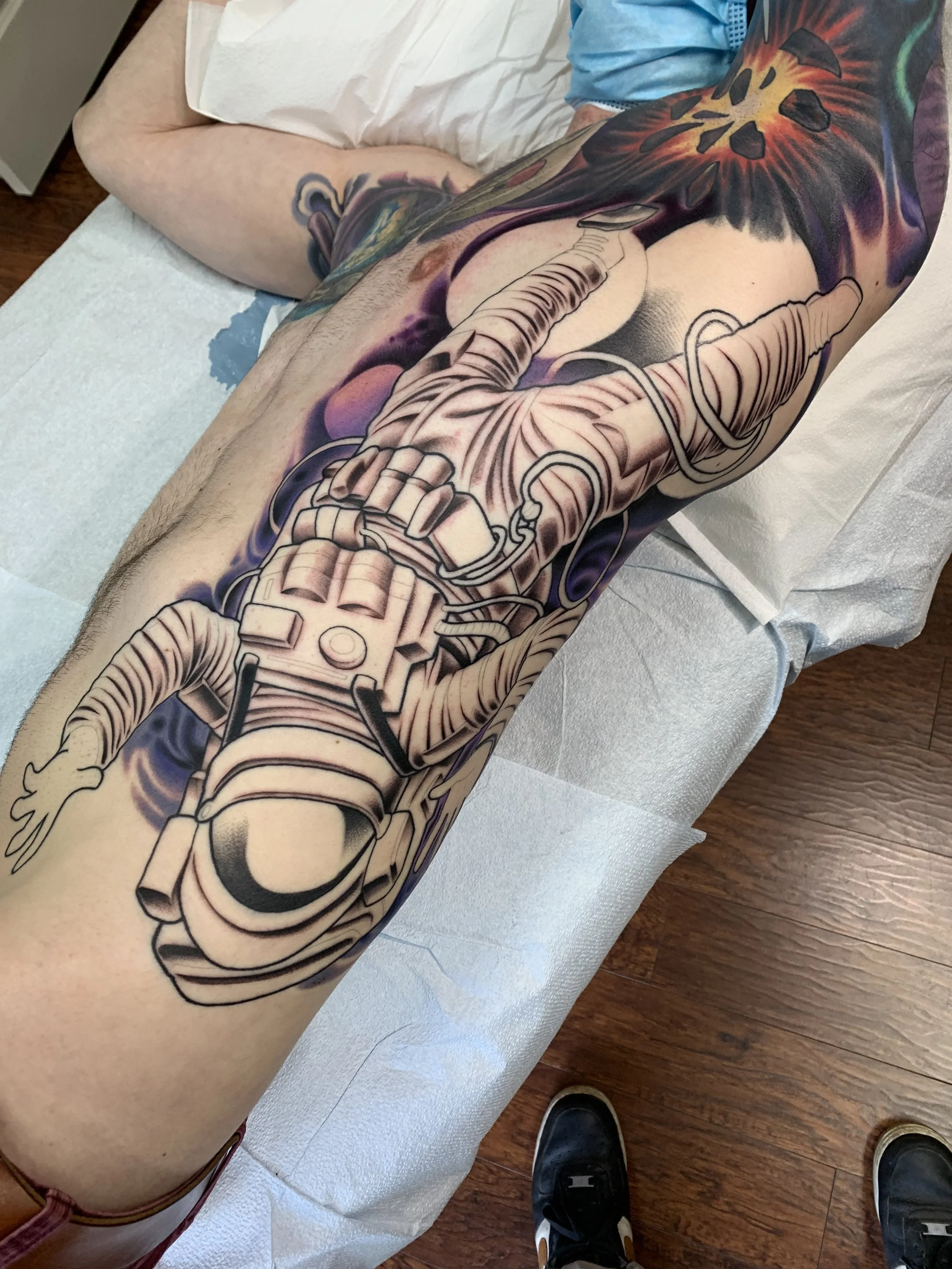 astronaut space tattoo outlines