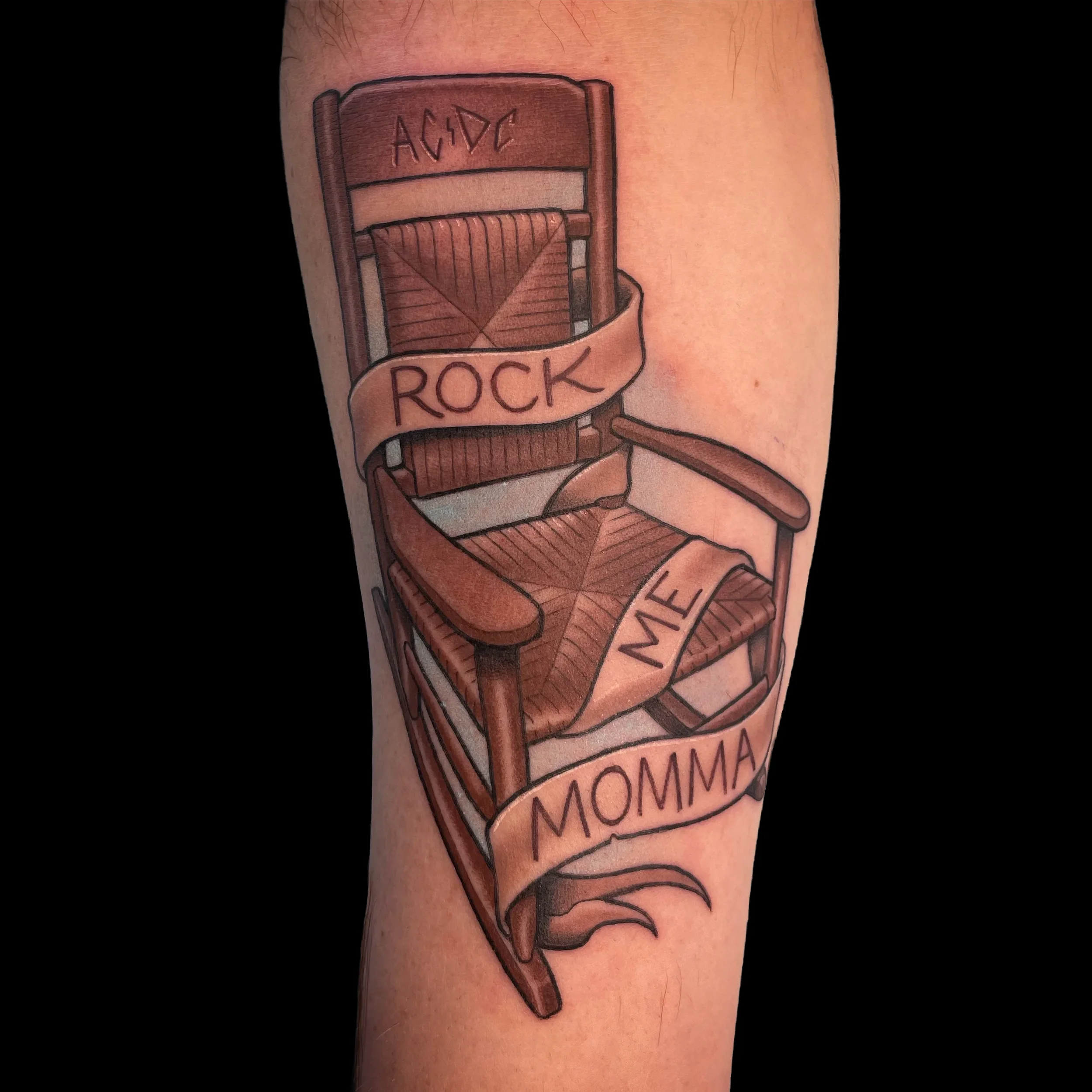 Rocking Chair Rock me Momma Tattoo