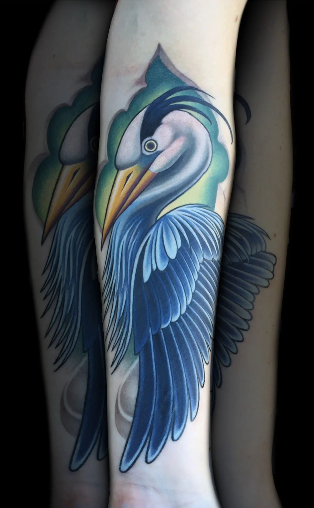 Blue Heron Tattoo