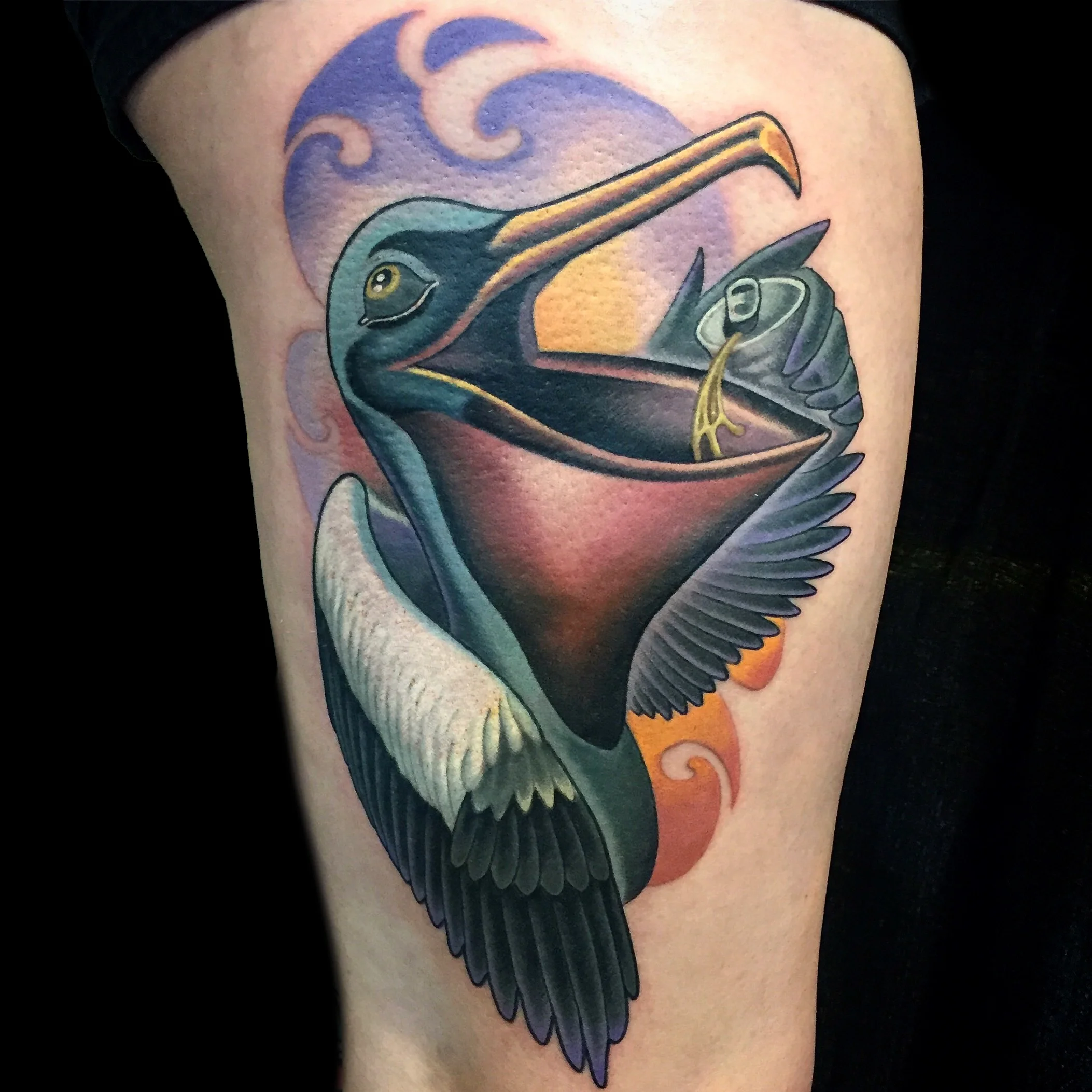 Party Pelican Tattoo