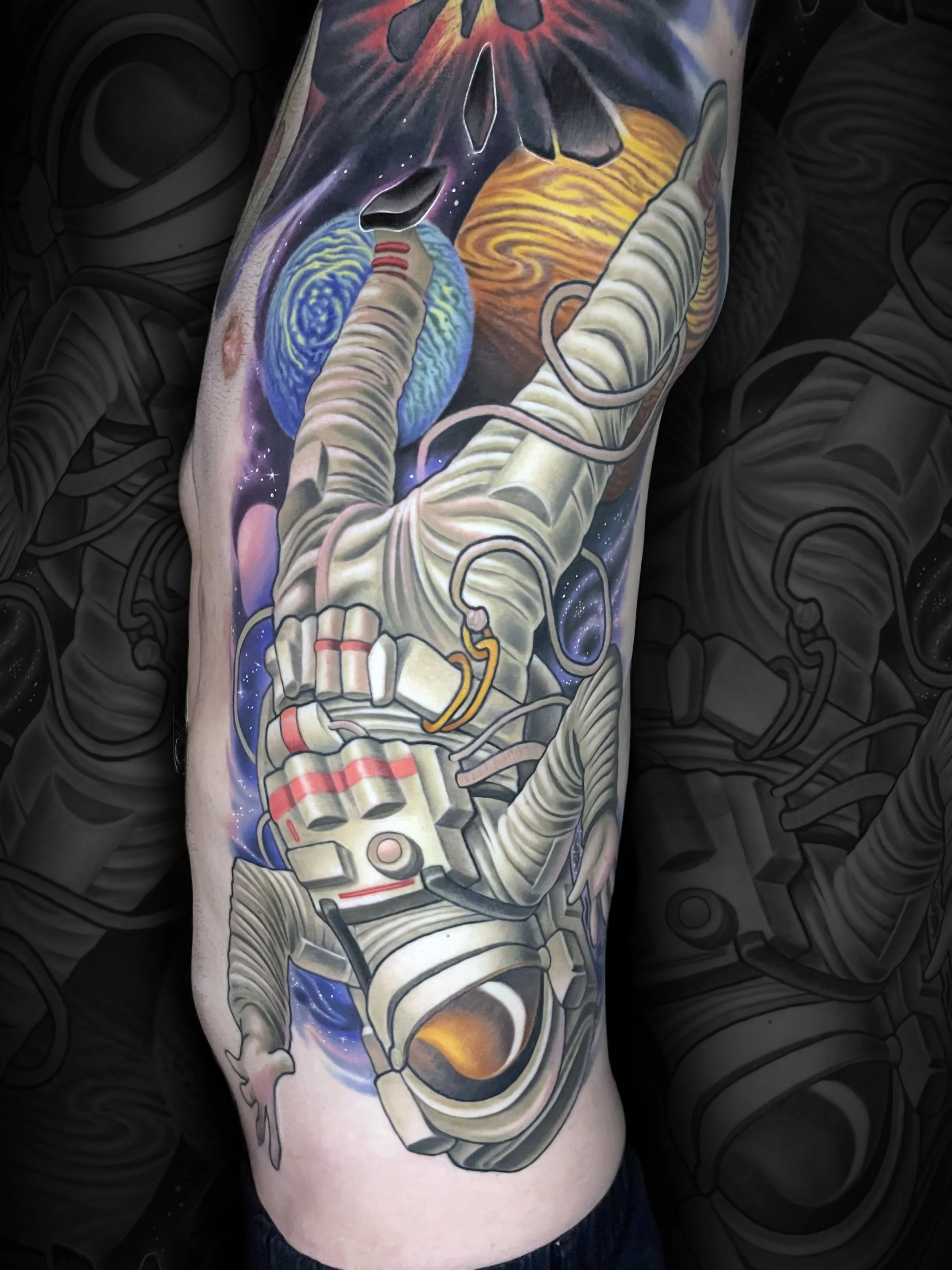 astronaut tattoo