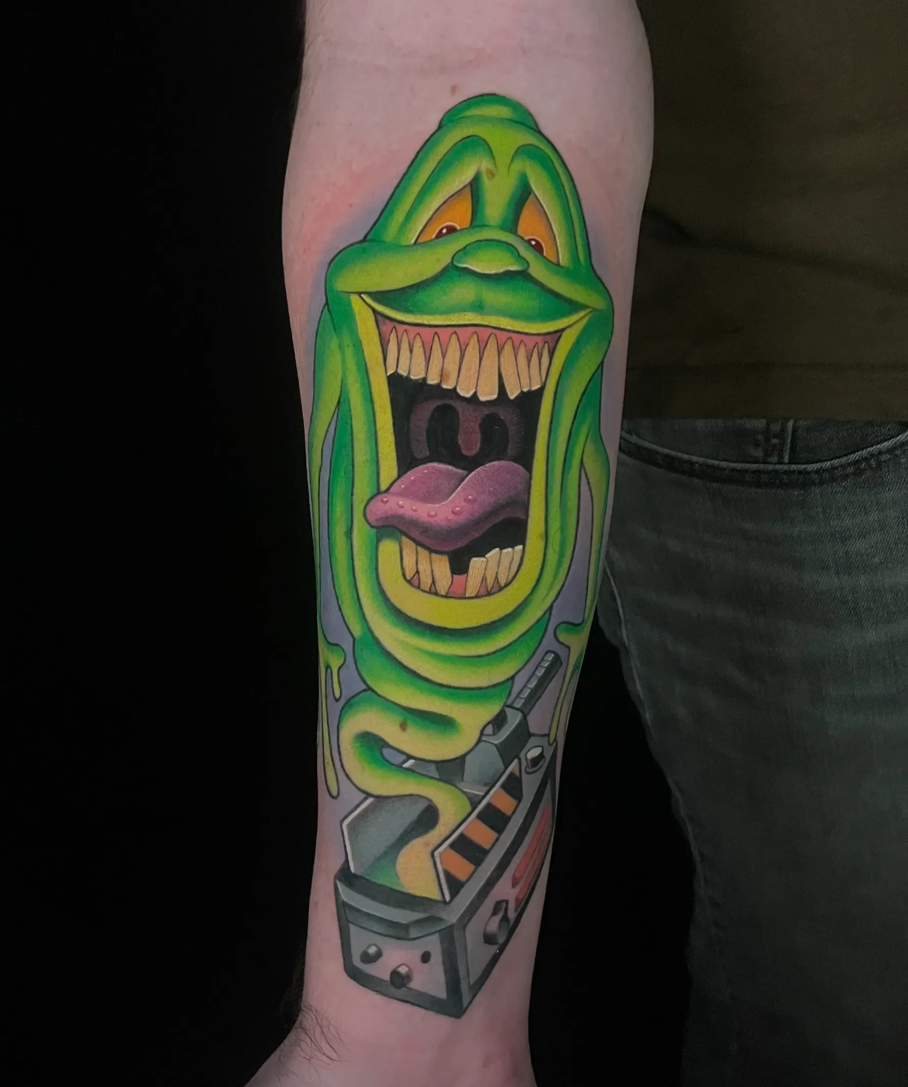 Slimer Ghostbusters Tattoo