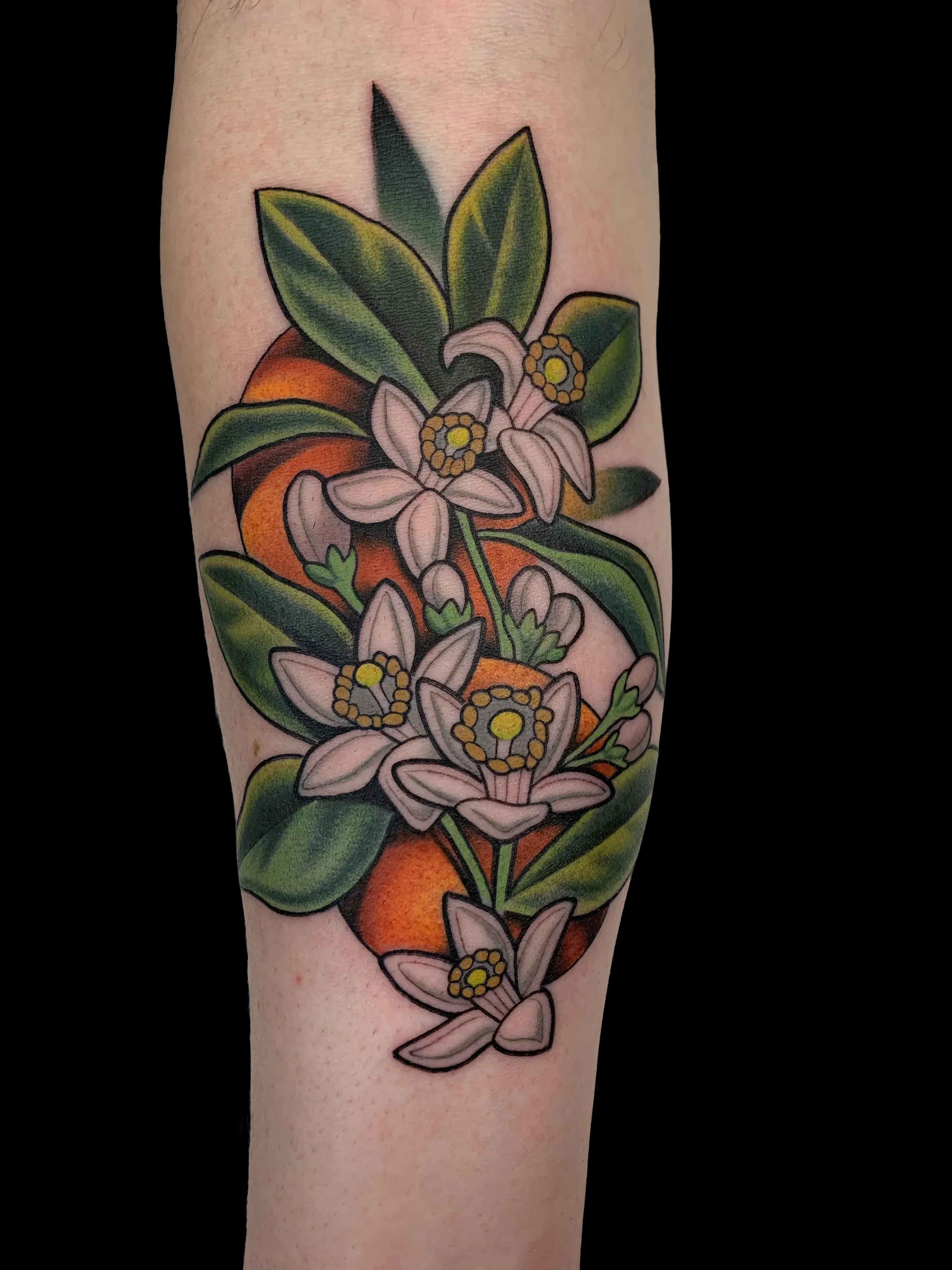 Oranges and Orange Blossoms Tattoo