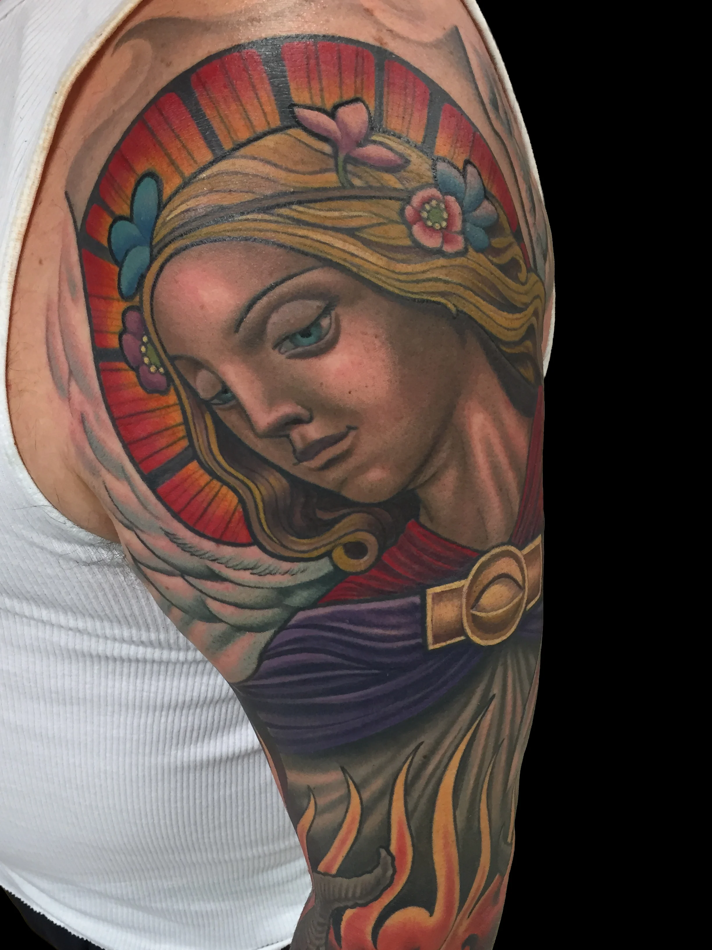 Angel Shoulder Cap Tattoo