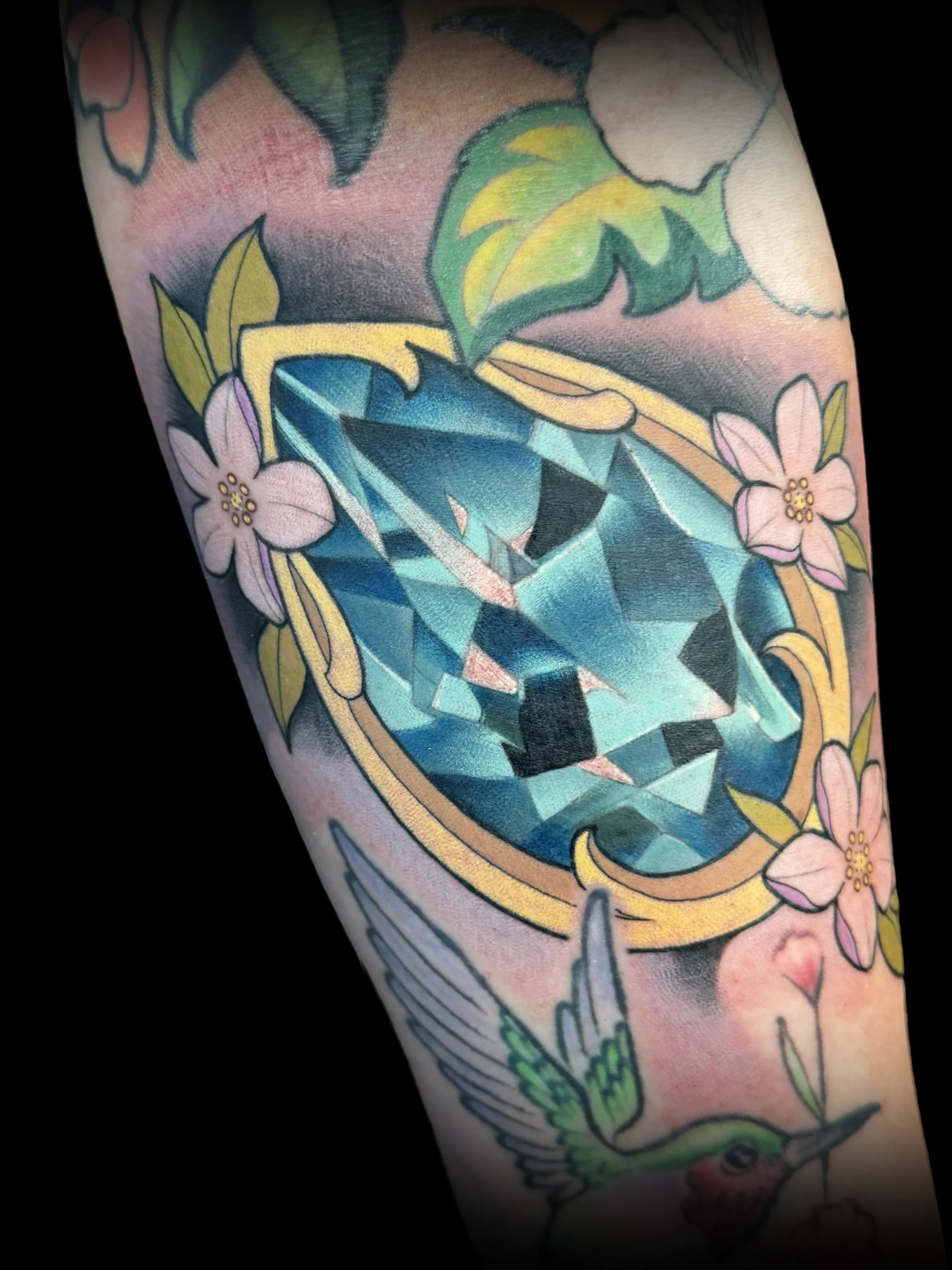 Blue Jewel Tattoo