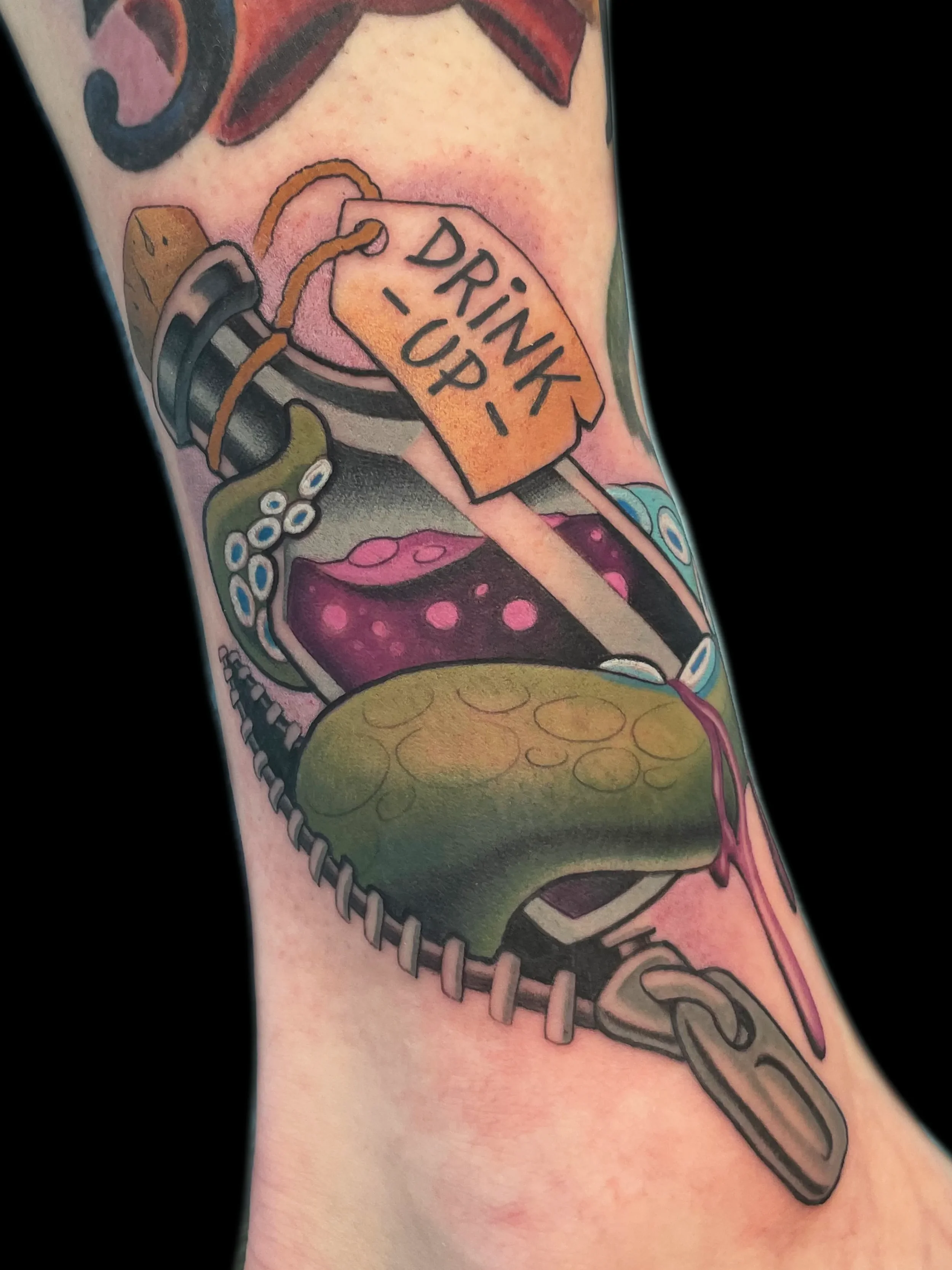 Zipper Tentacle and Potion Tattoo