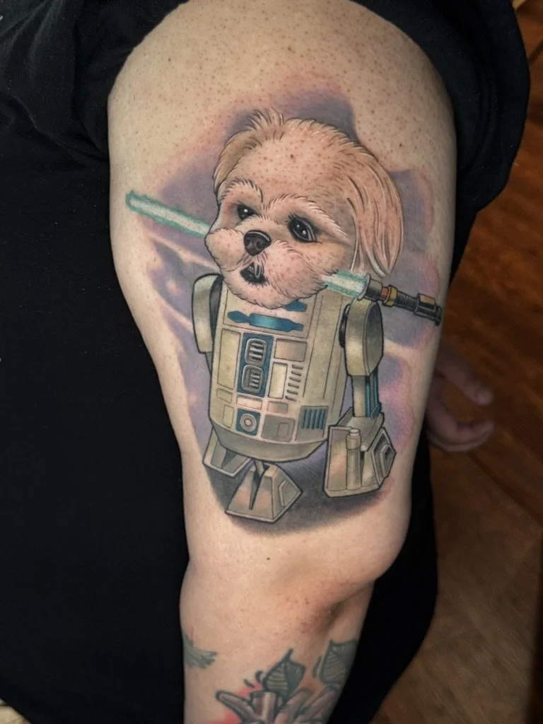 droid dog tattoo