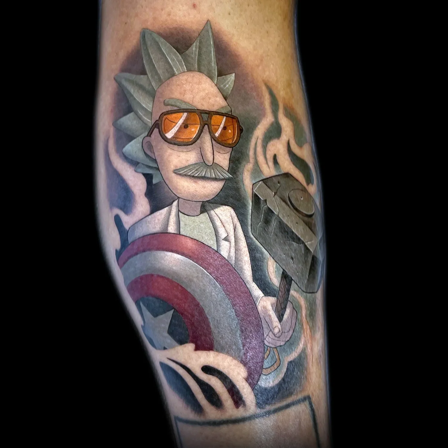 Stan Lee Rick Sanchez Marvel Rick and Morty Tattoo