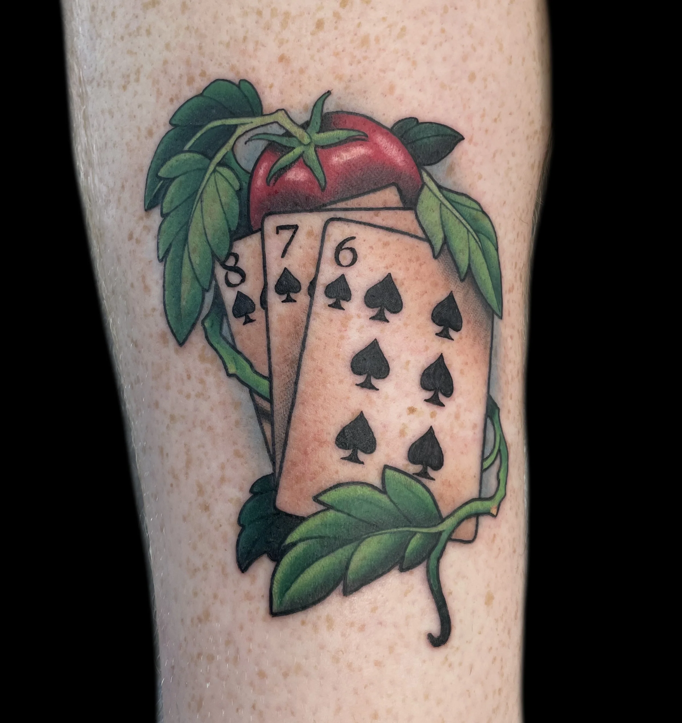 Tomato and Cards Tattoo