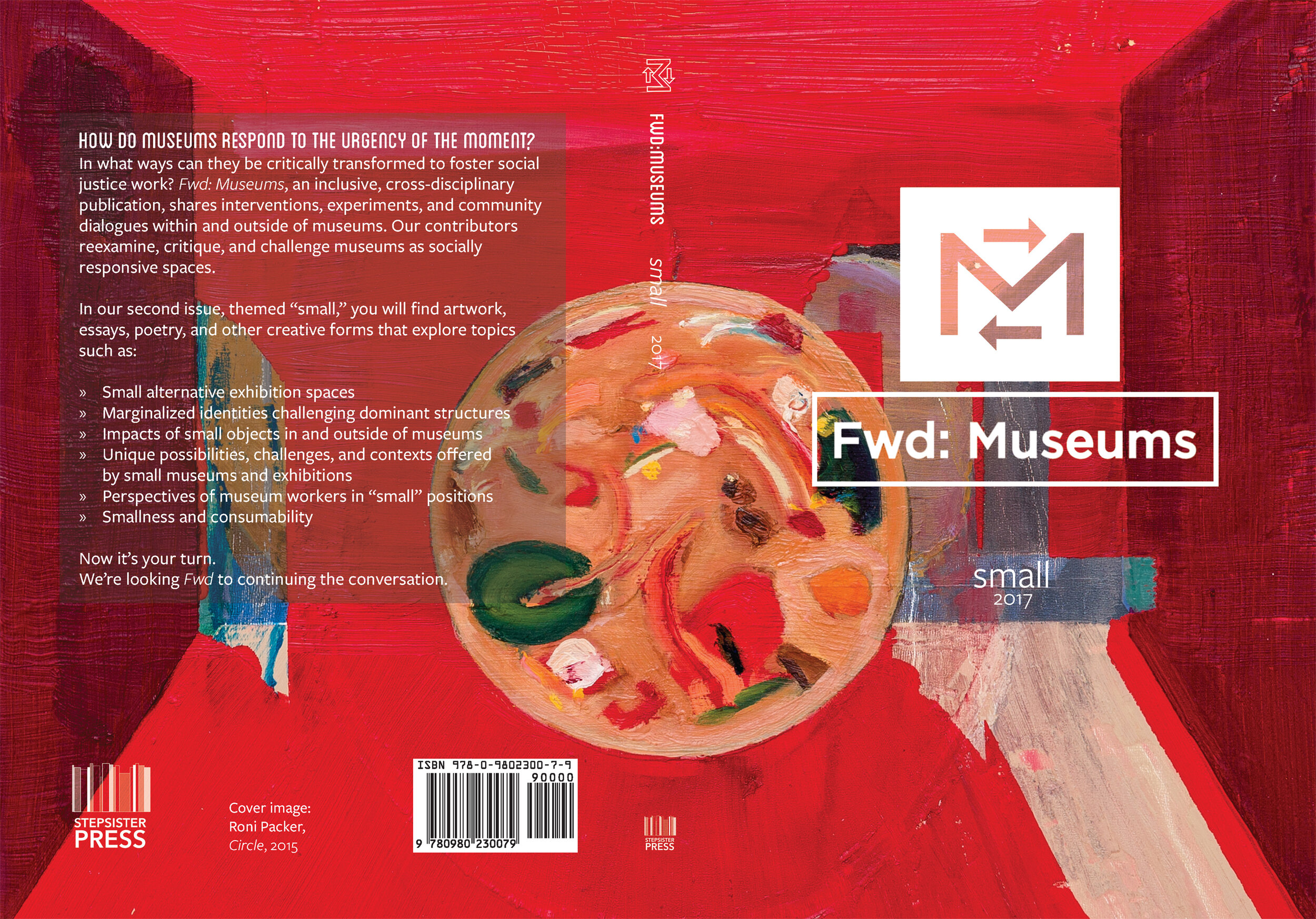  full cover layout.  Fwd: Museums : Small. Published by StepSister Press. painting by Roni Packer.  