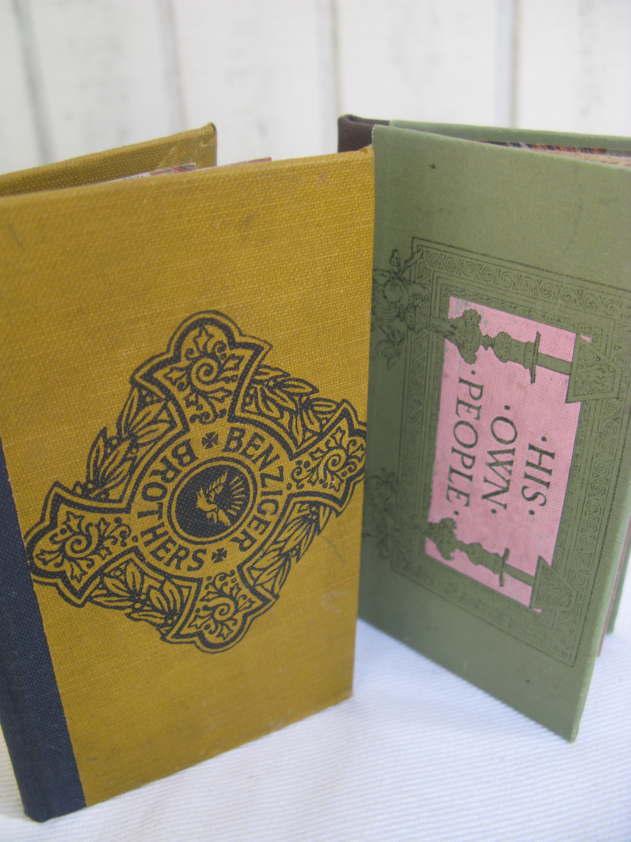 Mini journals, 'password books' made from recycled books