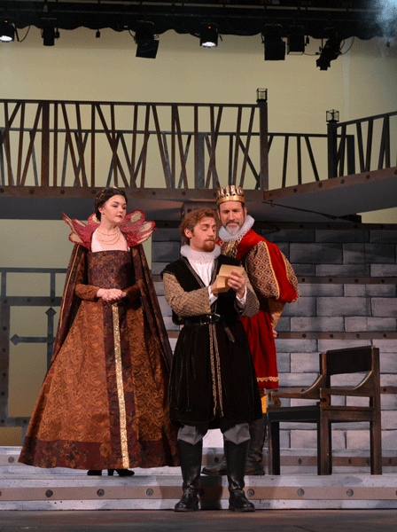 Gertrude, Claudius and Polonius
