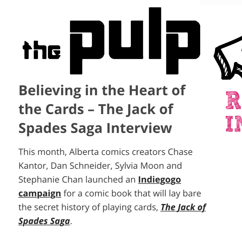 We Were Interviewed by the Pulp Press