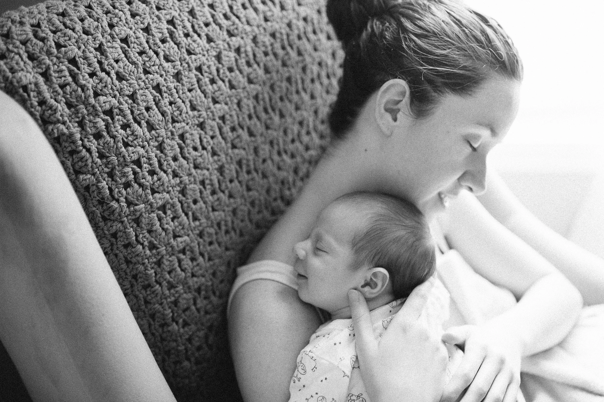 Josh actually gets the photo credit for this one. Look at that sweet little milk-drunk smile :)