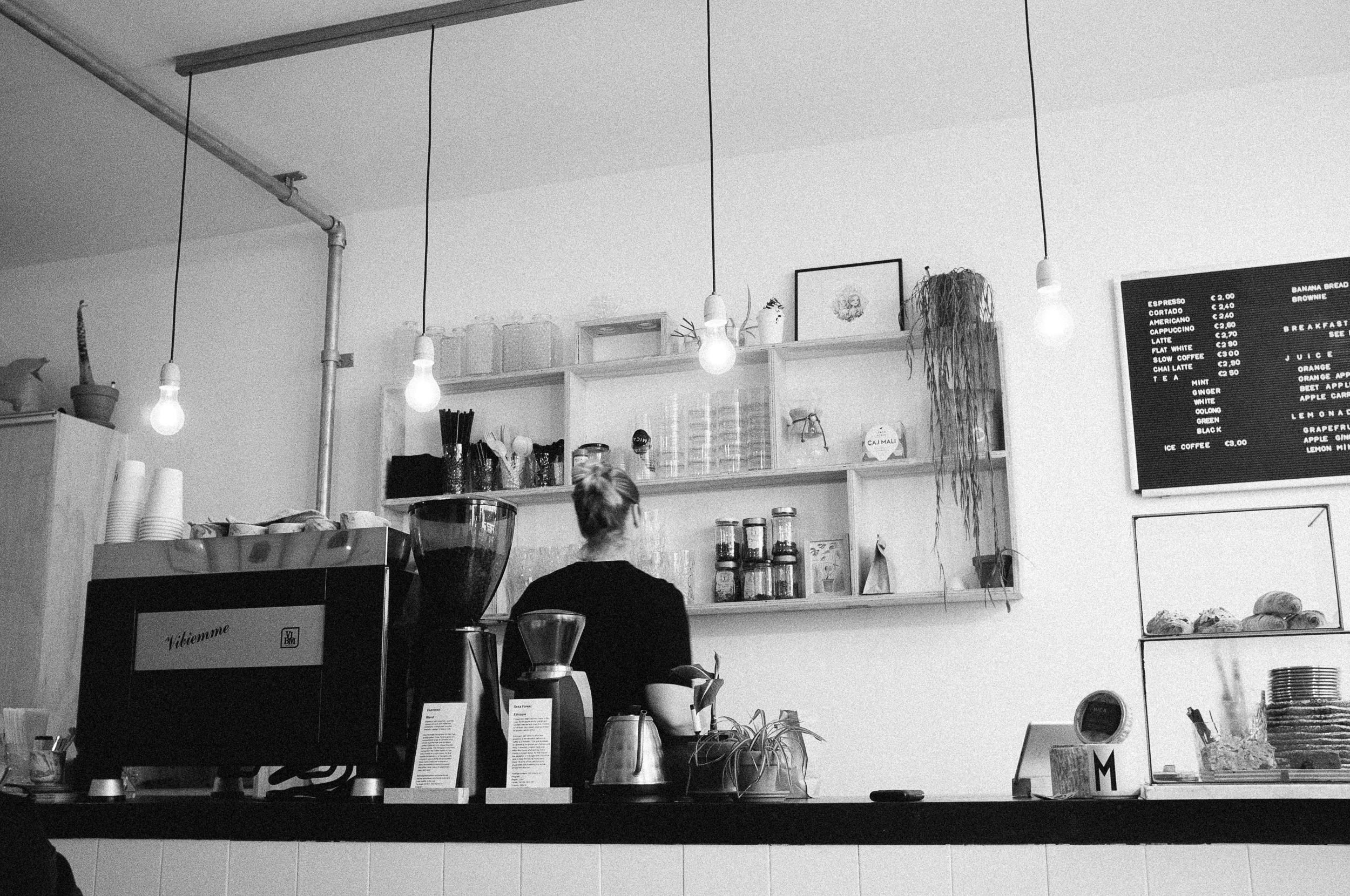 MICA Coffee Bar, Haarlem. Photo taken with Fuji X100S, edited with VSCO.