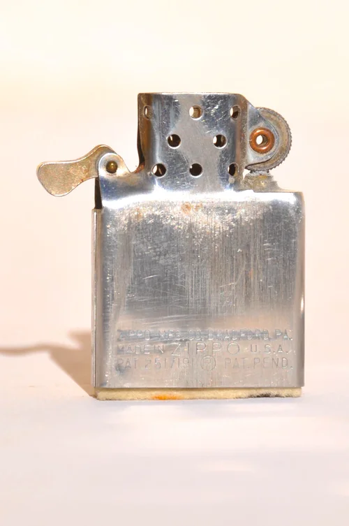 1953 ZIPPO with steel case, with two sided Engraving — Antiques 