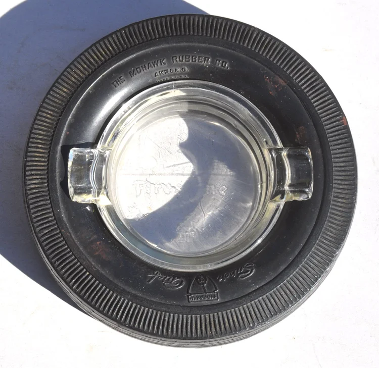 Mohawk Rubber Company TIRE Advertising Ashtray, circa 1960's