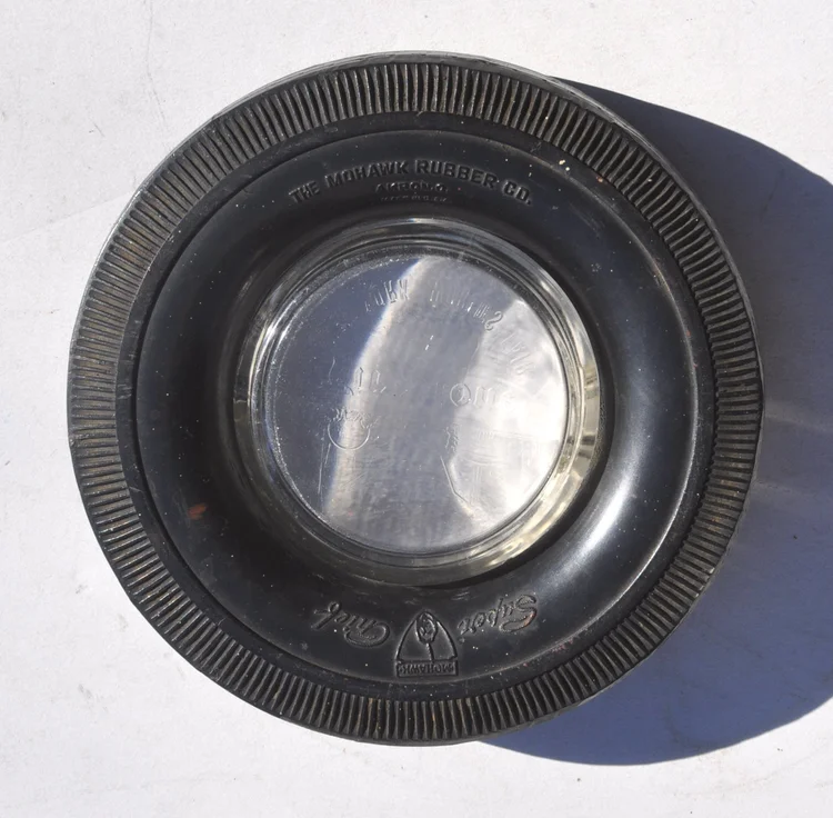 Mohawk Rubber Company TIRE Advertising Ashtray, circa 1960's