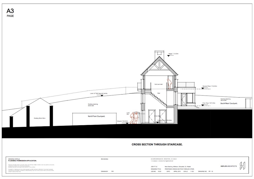 Cross section through staircase.