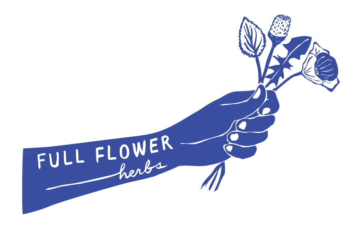 Inverted Concise Logo for Full Flower Herbs