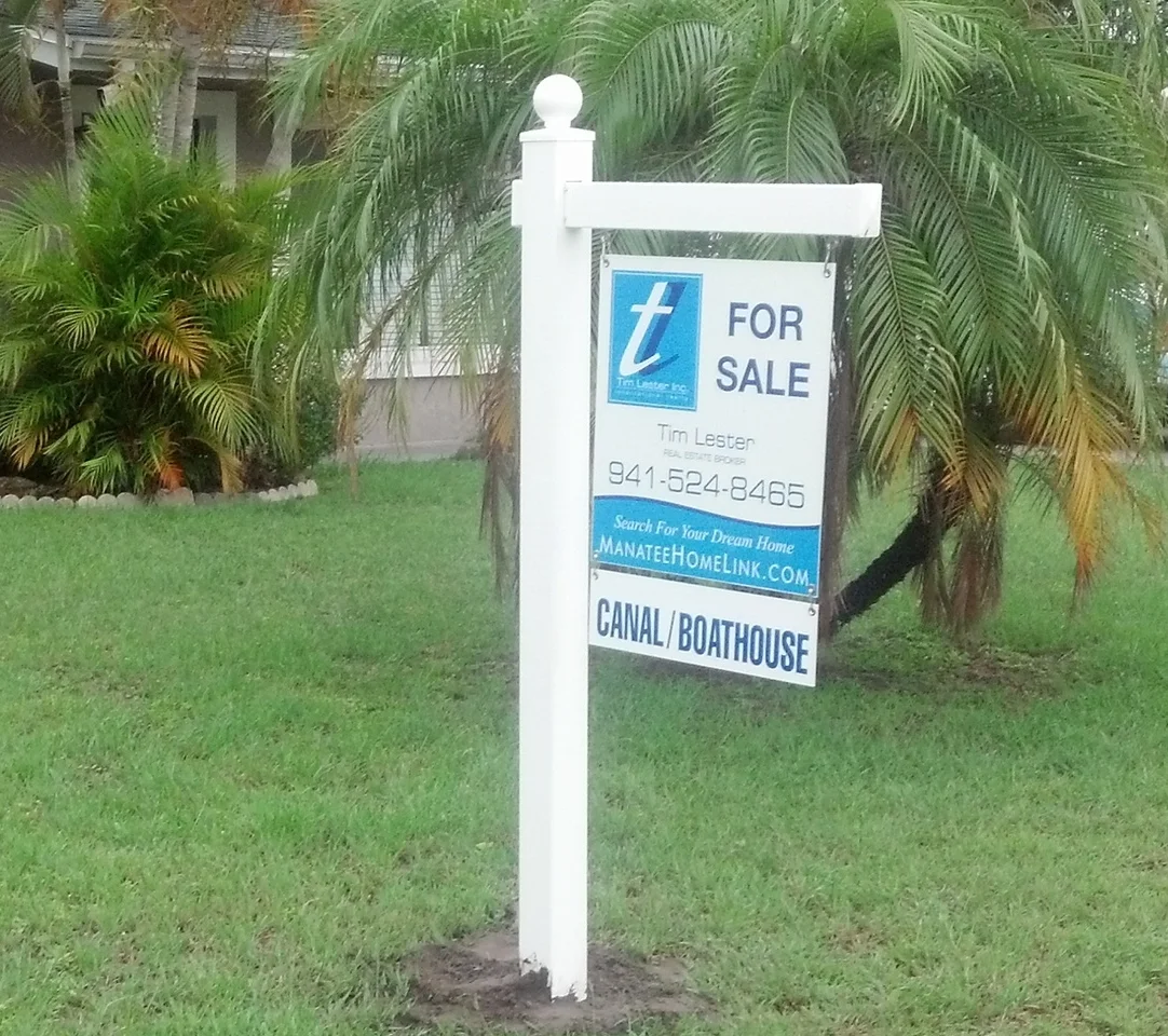 Real Estate Sign and Arm Post
