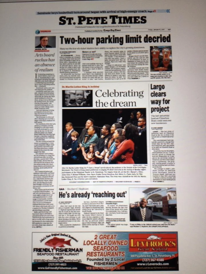 Sounds of the Civil Rights Movement: The Power of Song appeared in the Tampa Bay Times in 2015.