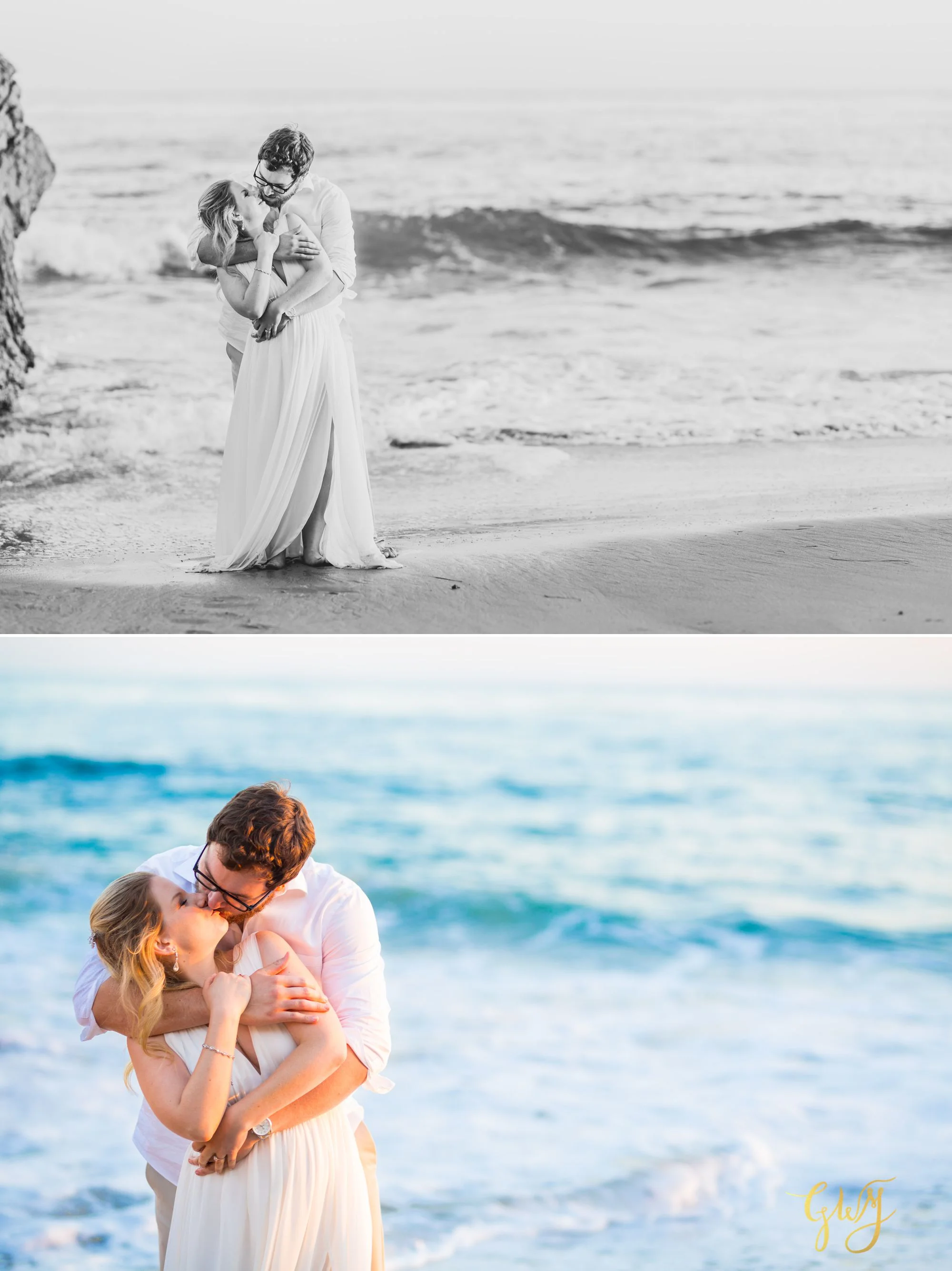 Amanda + Joe Reef Point Crystal Cove Newport Beach Sunset Romantic Intimate Elopement by Glass Woods Media 16.jpg