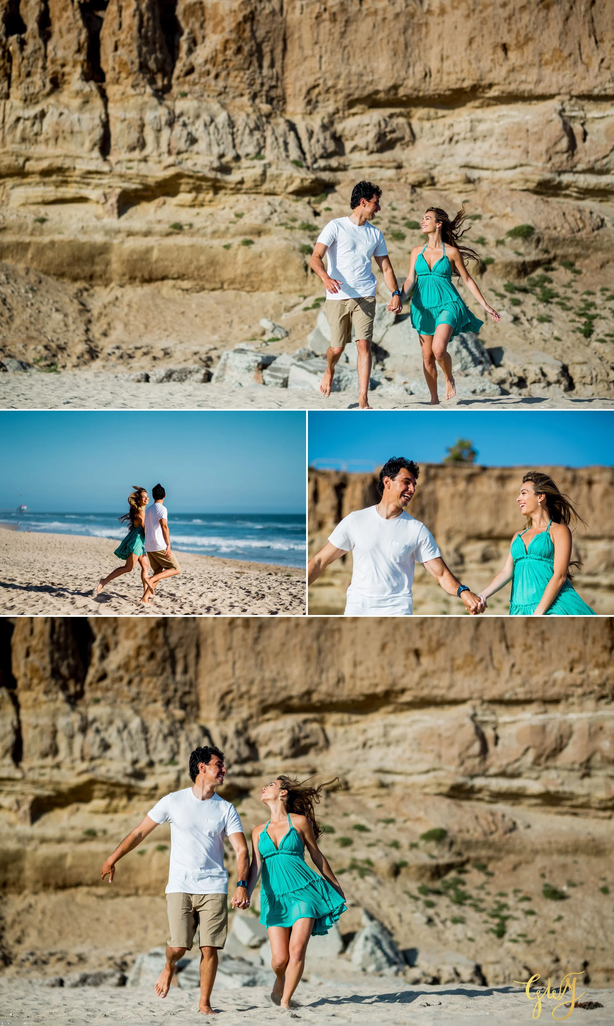 Felipe + Isabella Huntington Beach Summer Sunset Engagement Session by Glass Woods Media 5.jpg