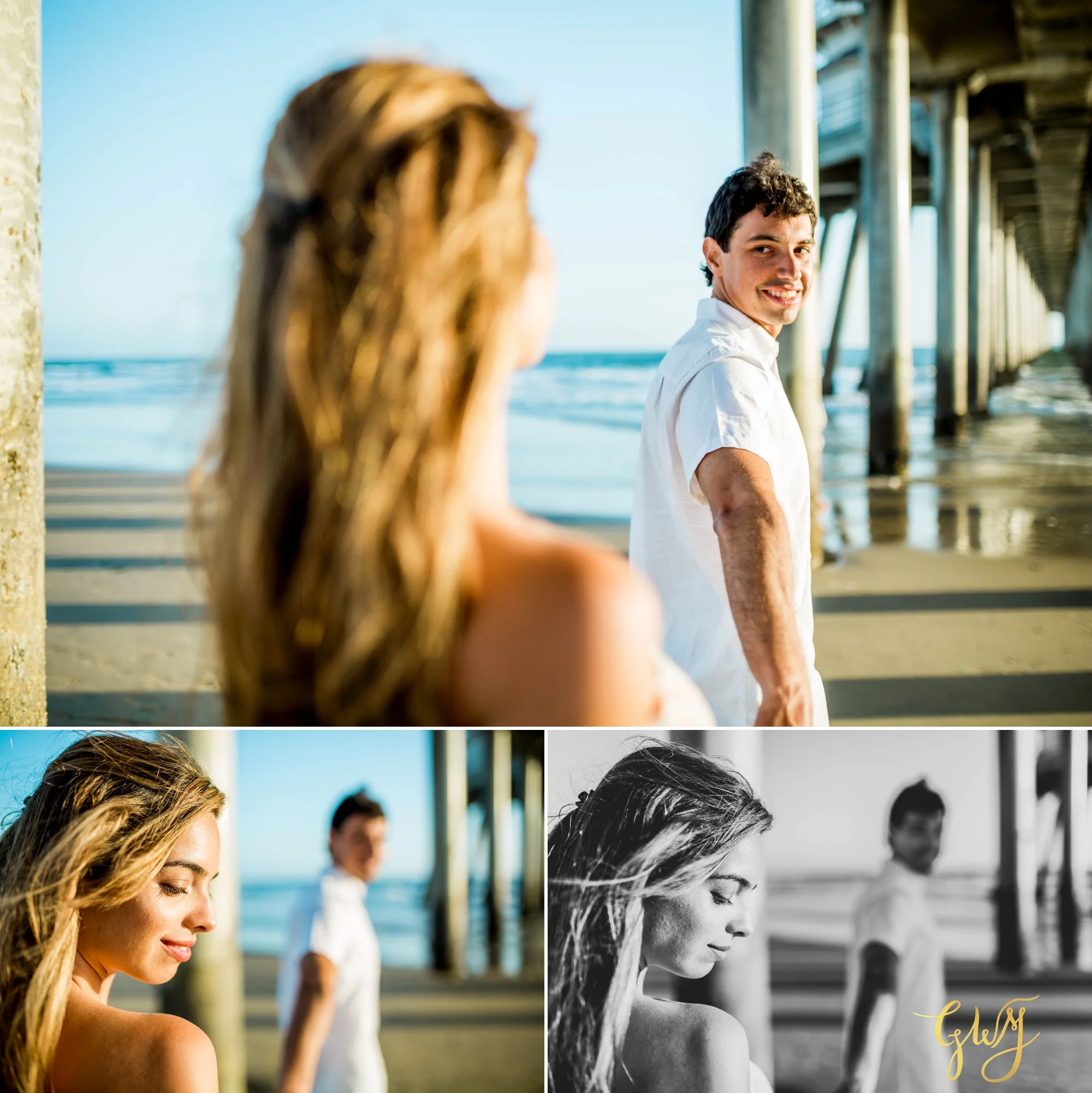 Felipe + Isabella Huntington Beach Summer Sunset Engagement Session by Glass Woods Media 14.jpg
