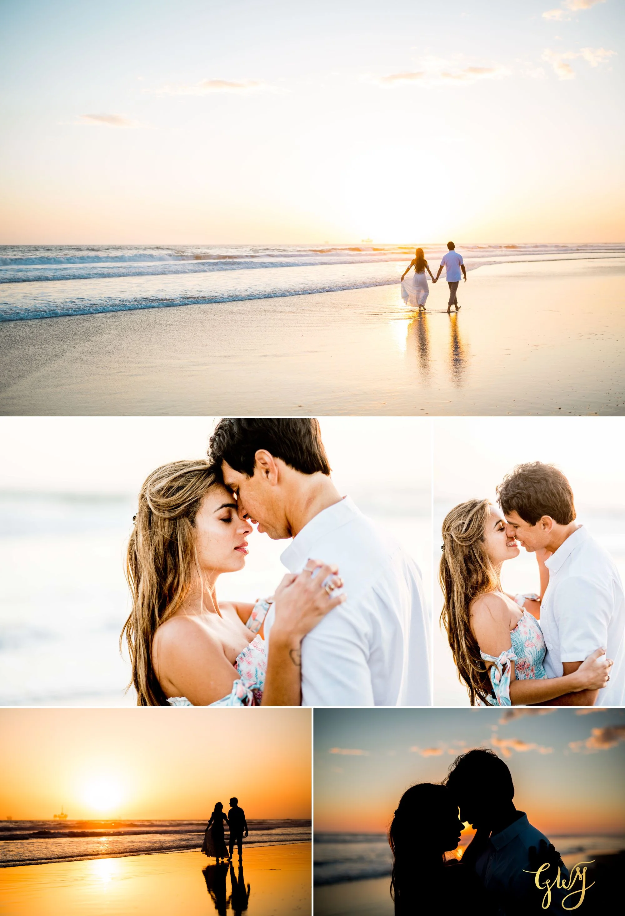 Felipe + Isabella Huntington Beach Summer Sunset Engagement Session by Glass Woods Media 24.jpg
