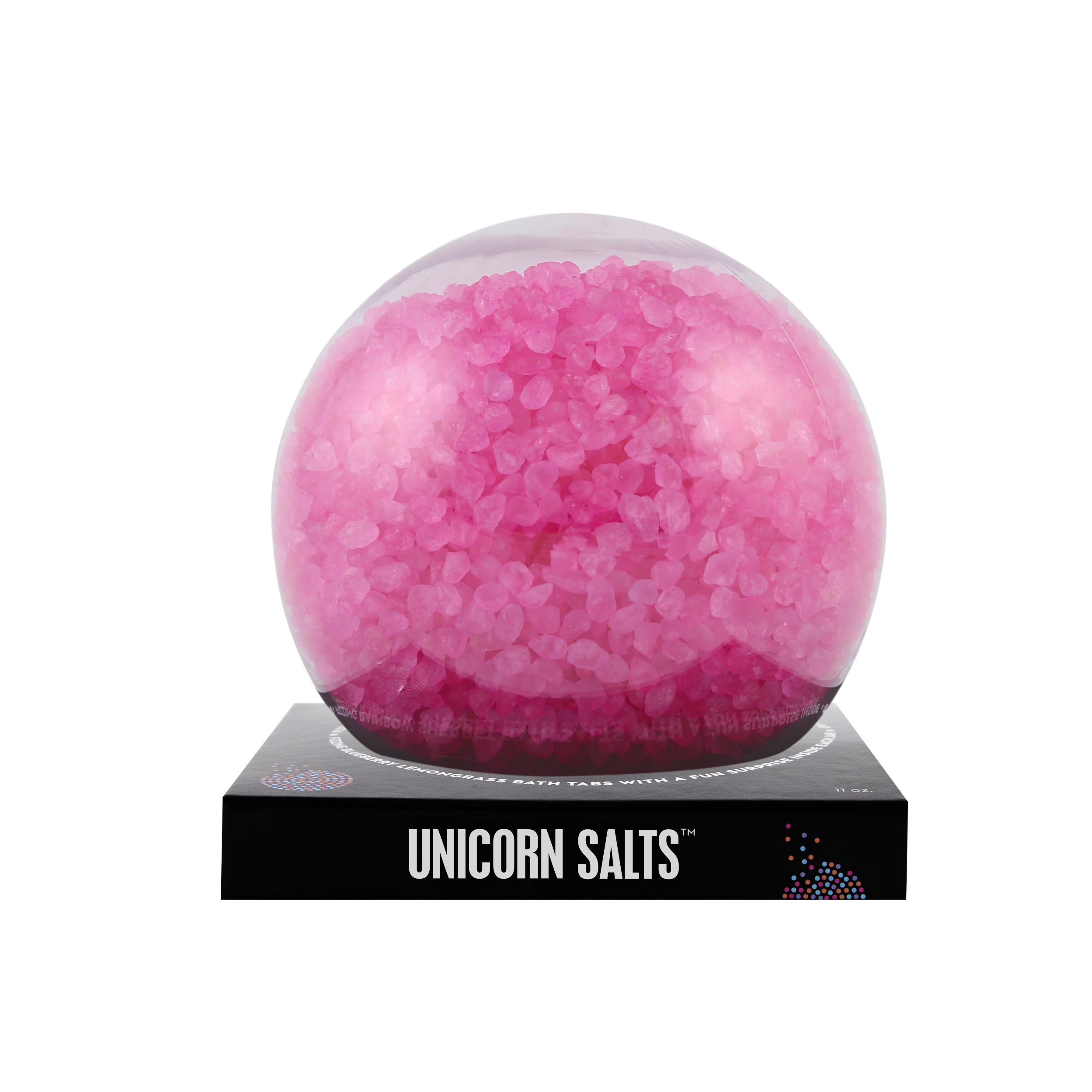 Pink Unicorn Salts with a surprise inside, scented as rainbow sherbet