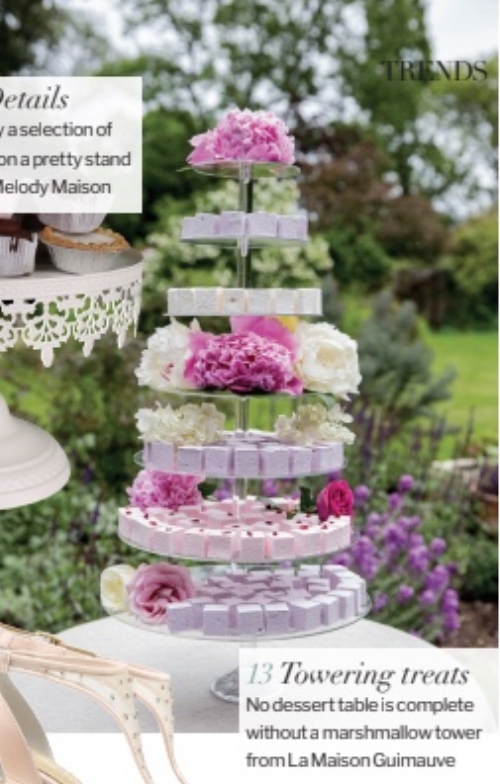 LMG Marshmallow Tower as featured in Wedding Ideas Magazine April 2018