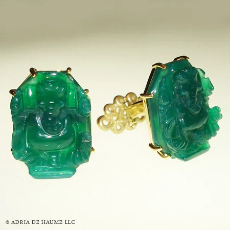 Onyx Ganesha Cufflinks