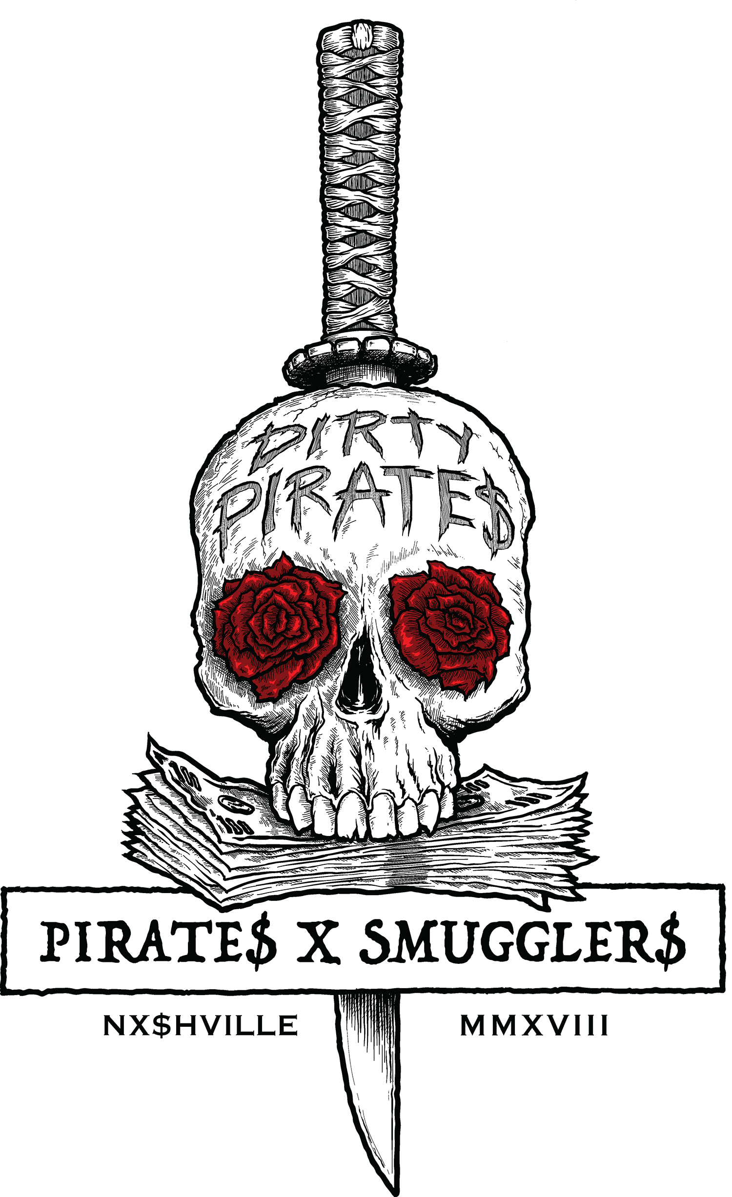 Pirates X Smugglers Logo, vector illustration