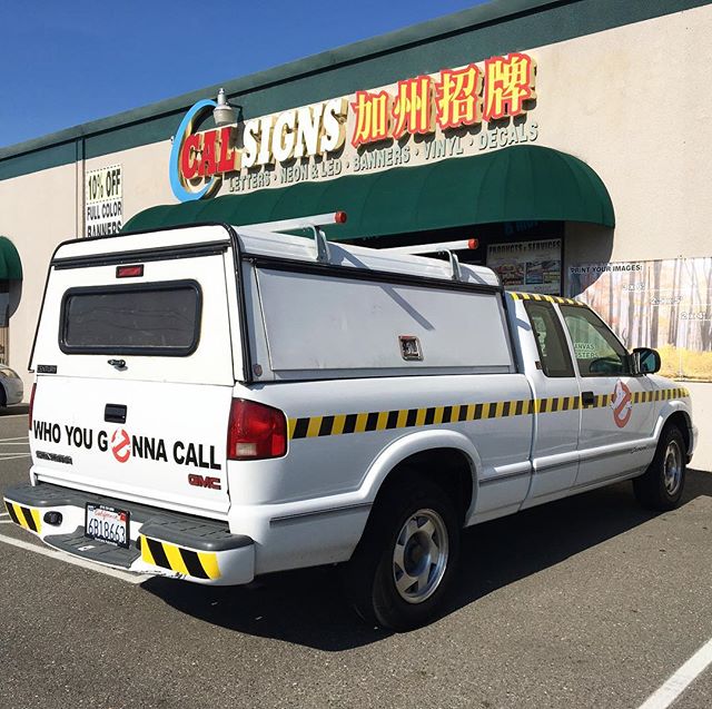 Who you gonna call?!?Awesome #ghostbusters truck vinyl created and installed by us. Let us know if you need vehicle #vinyl made for your #business! 👻🚗🚚🚛🚐🚙 #sacrament #decals #vinyl #printing #calsigns #creative