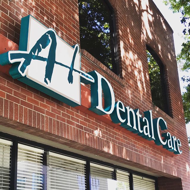 Sign for A+ Dental Care looks wonderful! Great job @calsigns team! ⭐️👍 #signs #custom #letters #logos #business