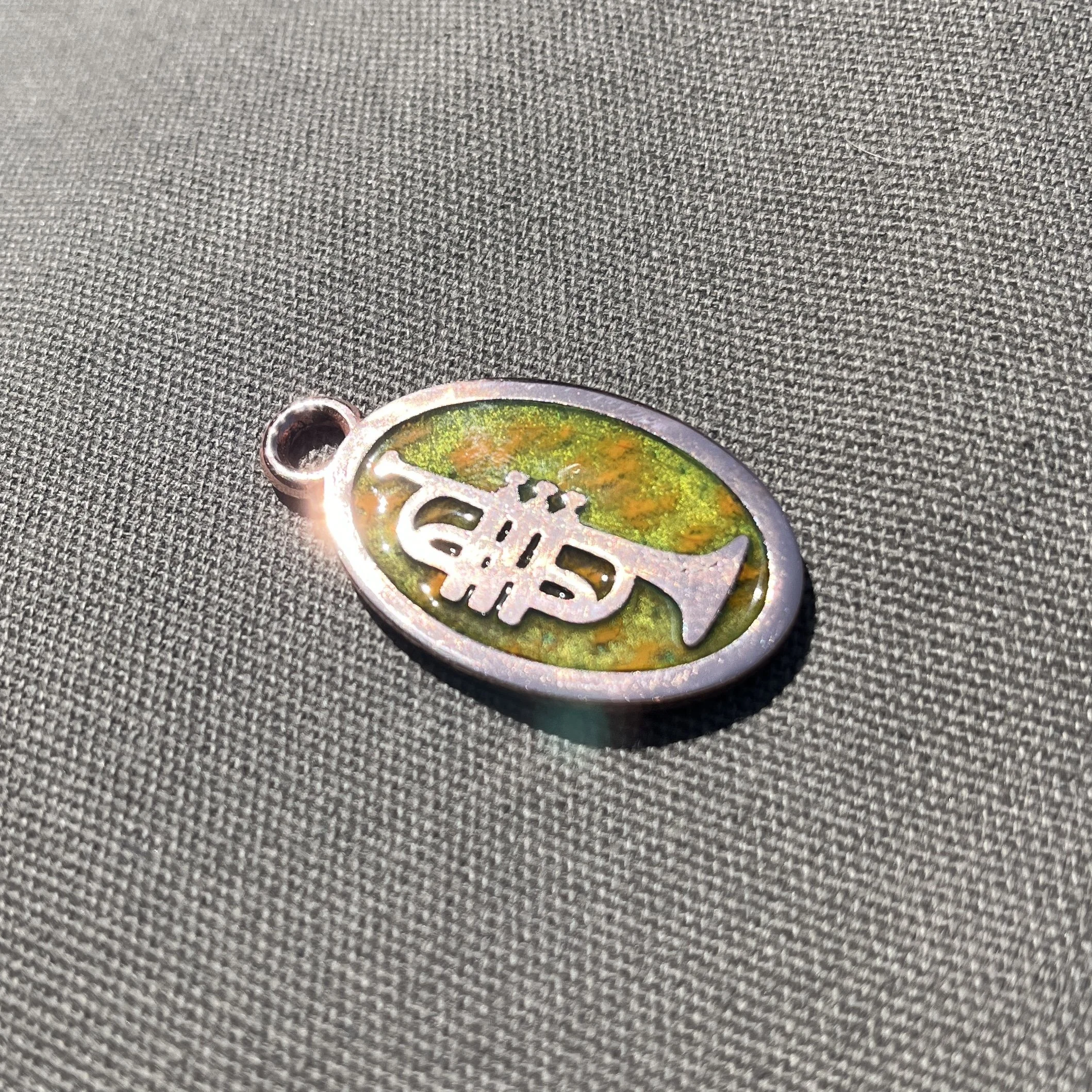 Bespoke Enamel Trumpet Tag