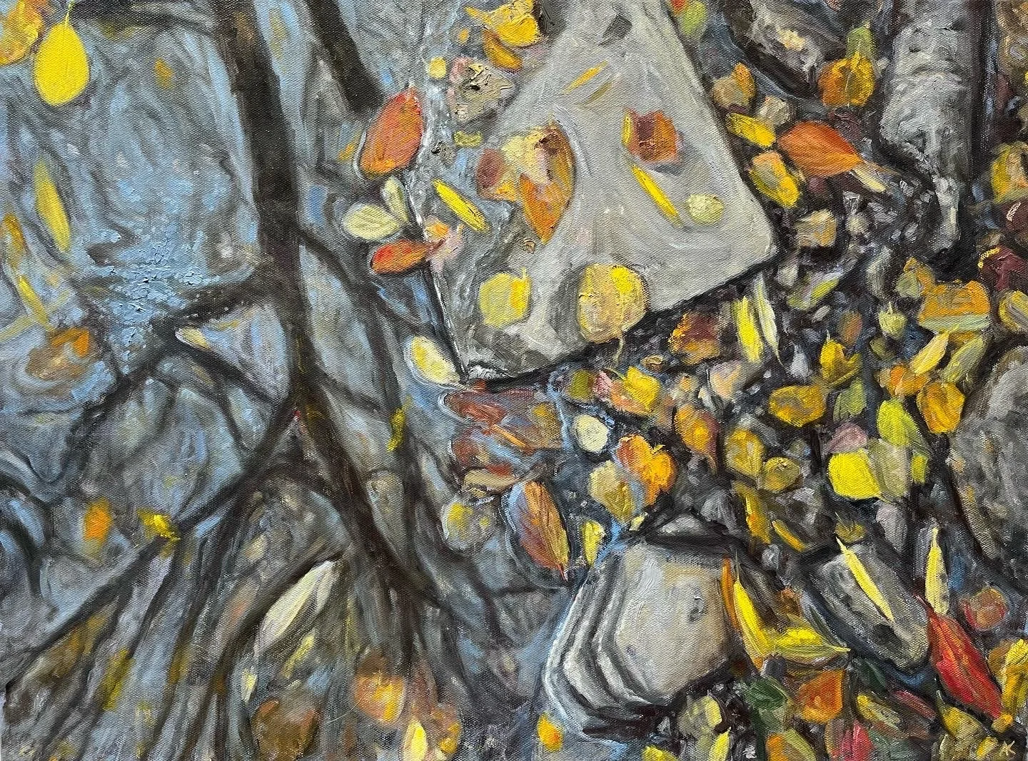 "Dreamingly" (2022), oil on canvas, 18" x 24"