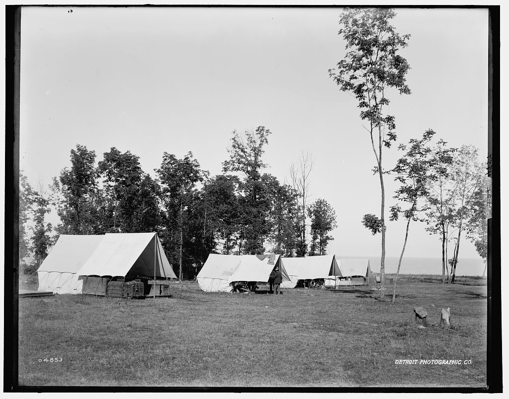 Fort Sheridan, camp ground by the lake (est 1880-1899)