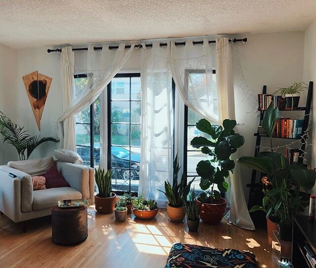 Vibing out with our records and surrounded by plant bliss since we are trying to avoid this &lsquo;rona. 
Anybody else sprucing up in light of low-key not wanting to leave the house 👀 I repotted 5 plants yesterday 🤷🏽&zwj;♀️ Enjoy these throwbacks 