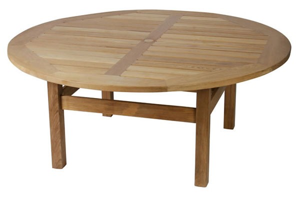 A gorgeous chunky teak garden table