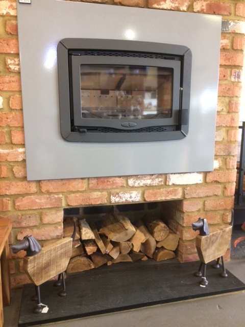  Charnwood Bay 5, Green, with Vlaze surround, as displayed in our showroom