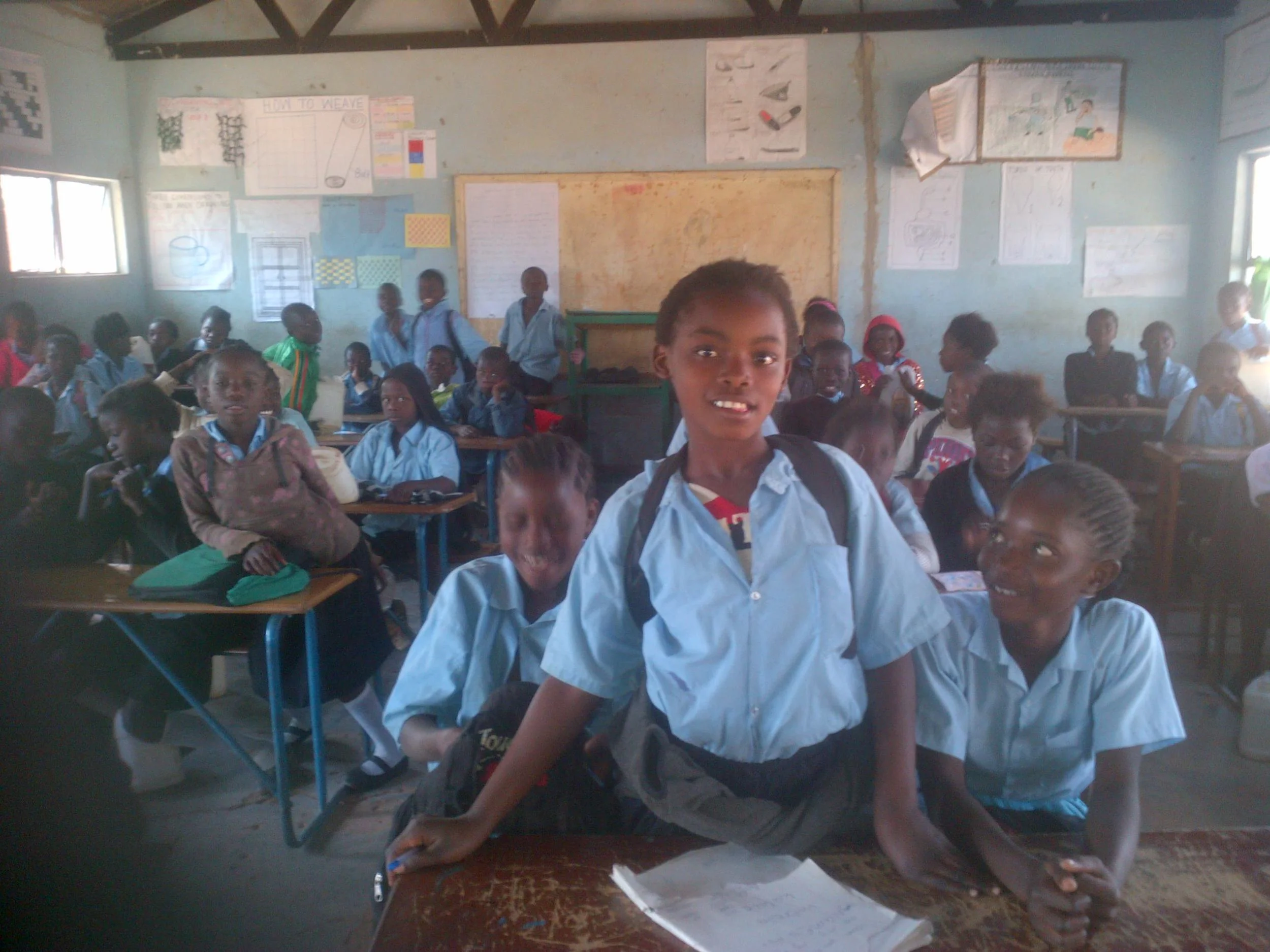 The Savannah Project in Zambia visited a classroom to teach a lesson about Uganda on Uganda's independence day.