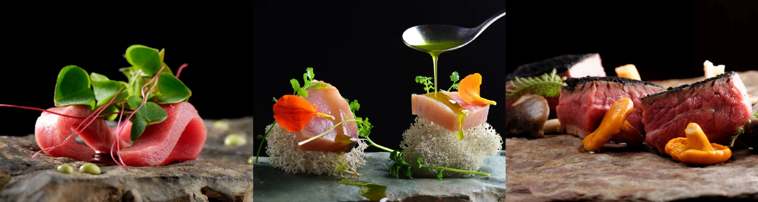 Three gorgeous & delicious amuse-bites from Chef Jeramie Robison