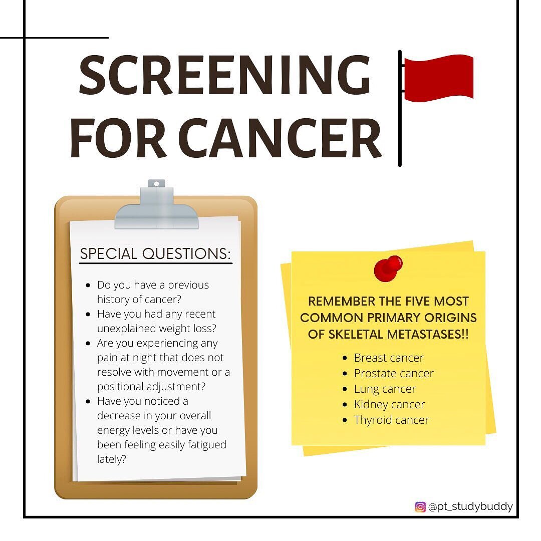 How&rsquo;d you do on our last review question?! 🤓 Medical screening and recognizing the need for a referral to another health care provider is such a key part of physical therapy practice! Sometimes we&rsquo;re the first health care provider that a