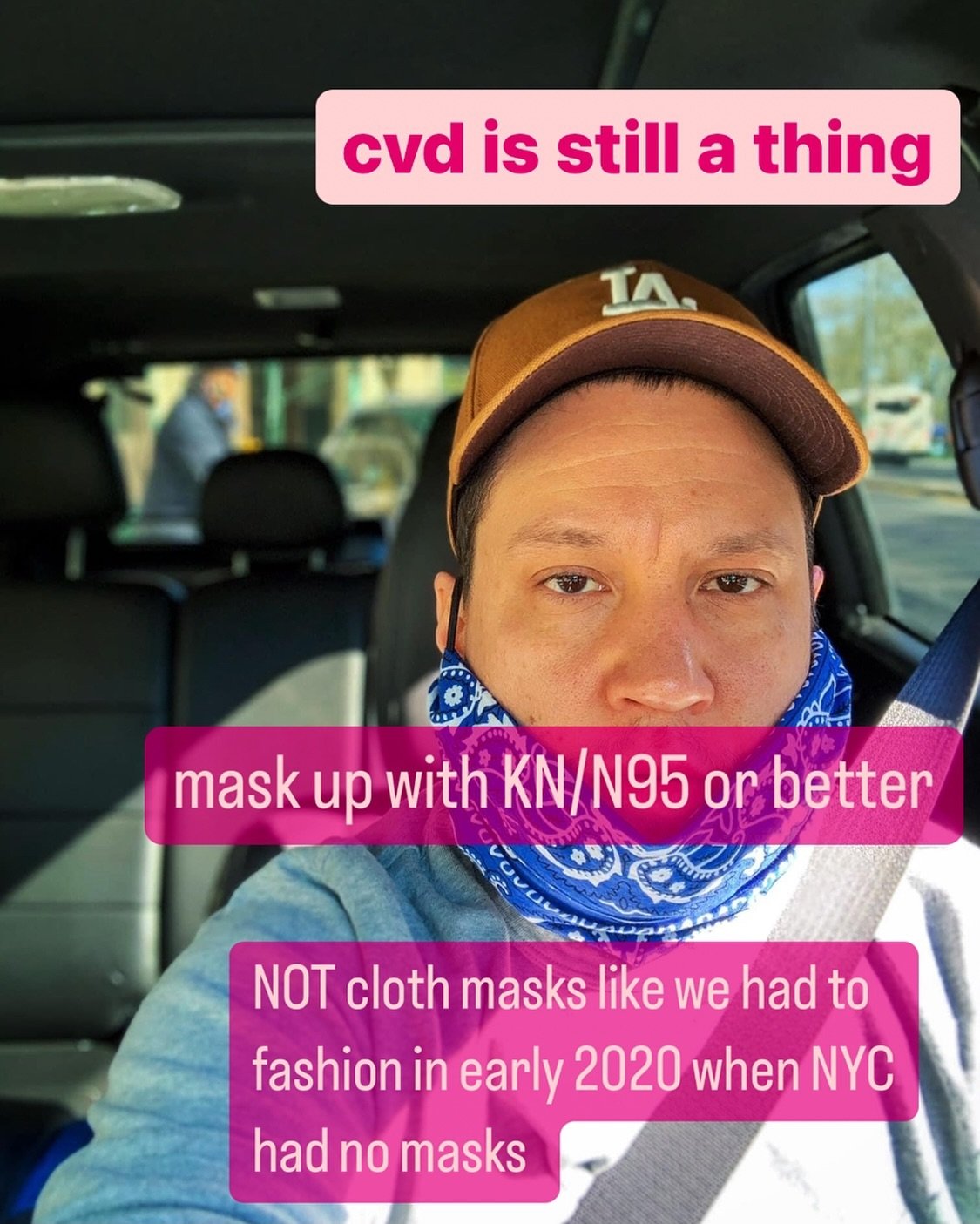 cvd is still a thing 

mask up with KN/N95 or better 

NOT cloth masks like we had to fashion in early 2020 when NYC had no masks 

#covidisntover #maskup #wearamask #mask