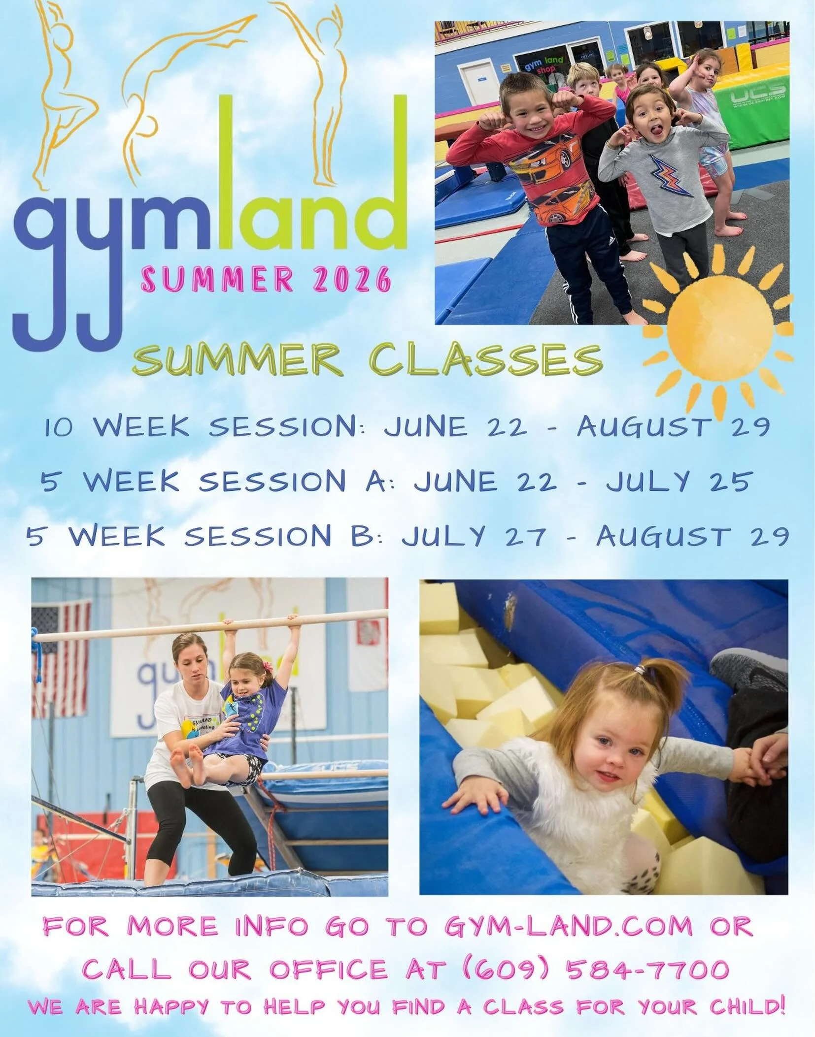 ☀️ Summer 2026 Classes at Gymland ☀️ Keep your child active, learning, and progressing all summer long! Our year-round recreational programs continue through the summer with flexible scheduling options to fit your family&rsquo;s summer plans.

Flexib