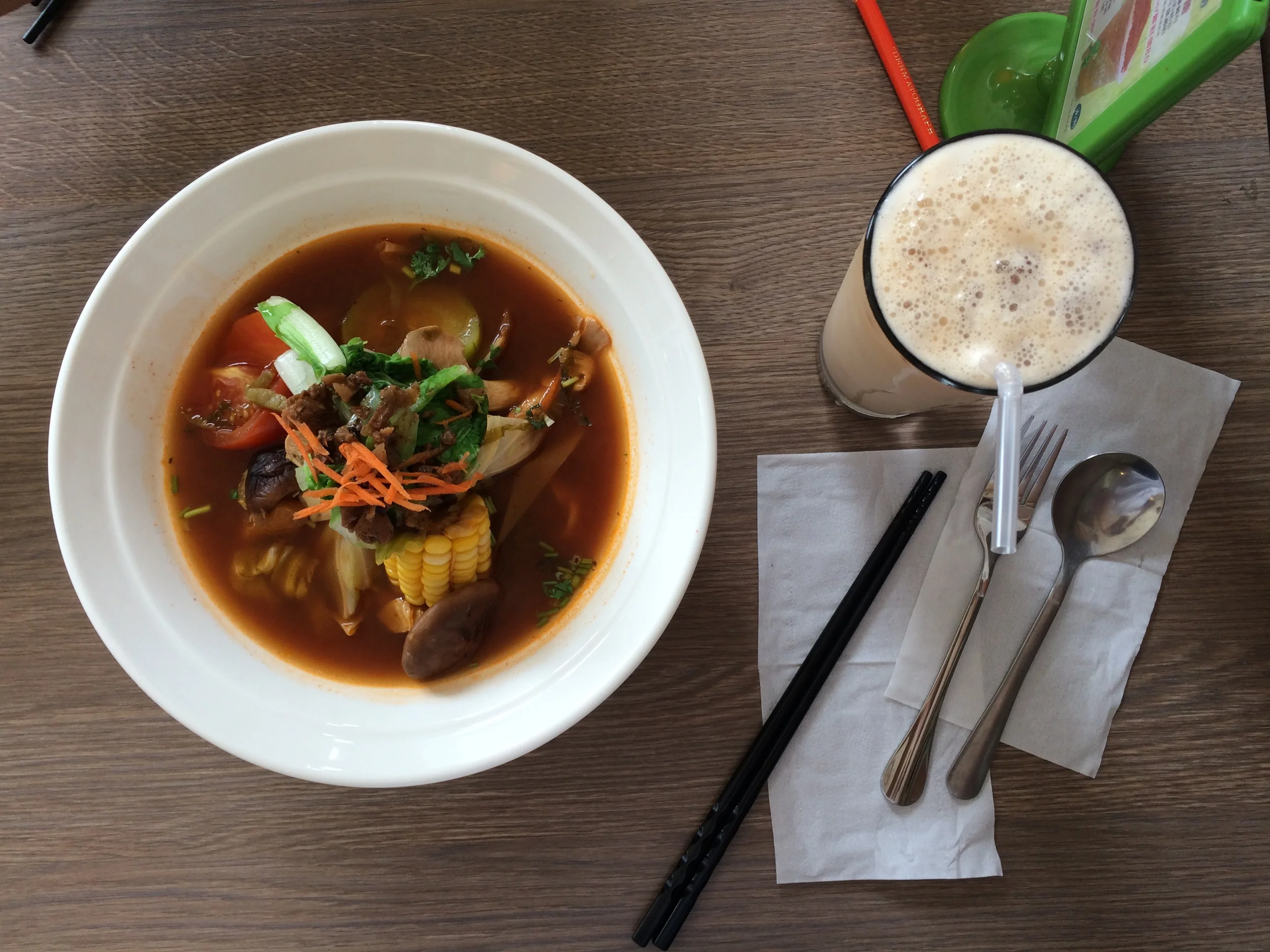 Beef Noodle Soup + Milk Tea