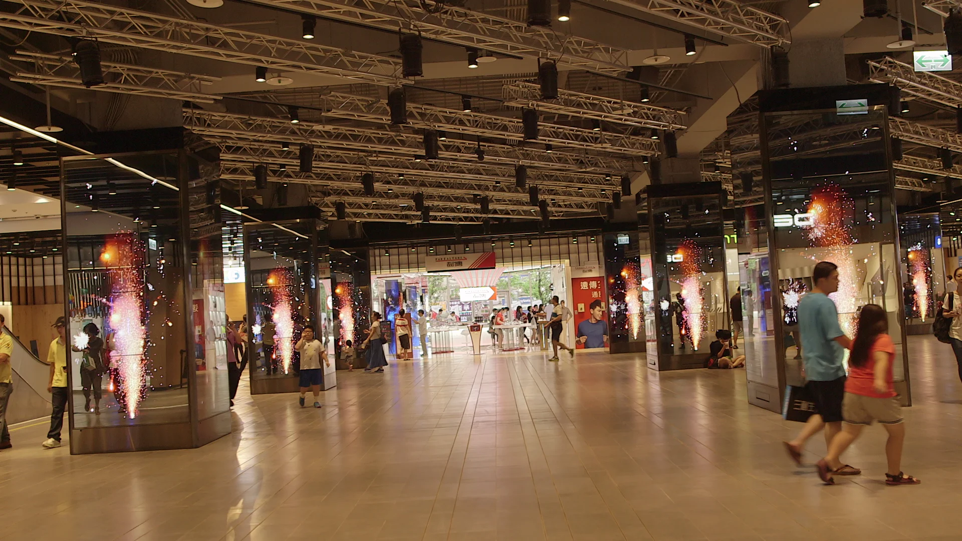 Here is the inside of one of the malls in Taipei